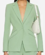 Aja Naomi King TV-Series Grosse Pointe Garden Society 2025 Catherine Mint Green Blazer