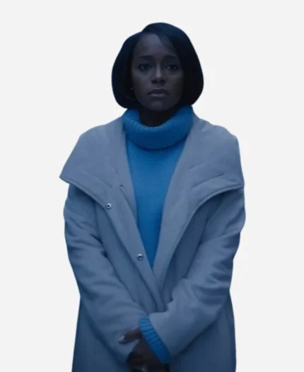 Aja Naomi King Tv Series Grosse Pointe Garden Society Catherine Mint White Coat