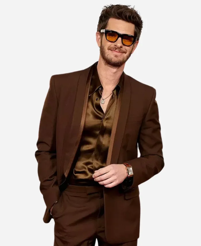 Andrew Garfield Oscars Brown Blazer