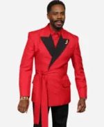 Annual Oscars 2025 Colman Domingo Red Blazer