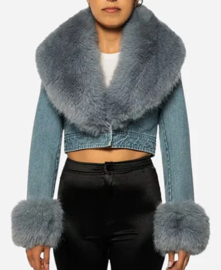 Barbara Howard Abbott Elementary Season 04 Sheryl Lee Ralph Faux Fur Collar Denim Jacket