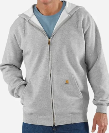 Carhartt Midweight Zip Up Grey Hoodie