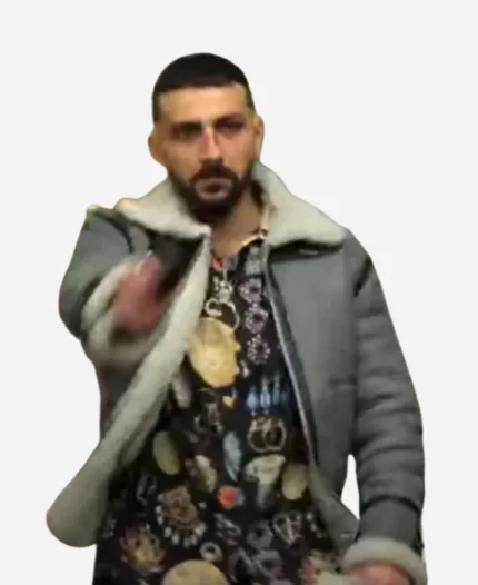 Dracu Negrescu Subteran Grey Shearling Jacket