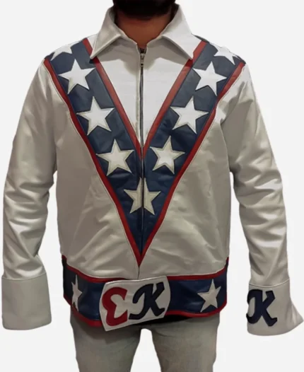 Evel Knievel Daredevil Robert Craig Stuntman Biker Leather Jacket For Sale