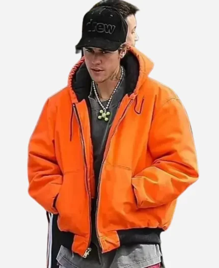 Justin Bieber Orange Jacket