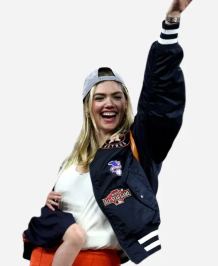 Kate Upton Astros Victory Parade World Series Bomber Jacket For Sale