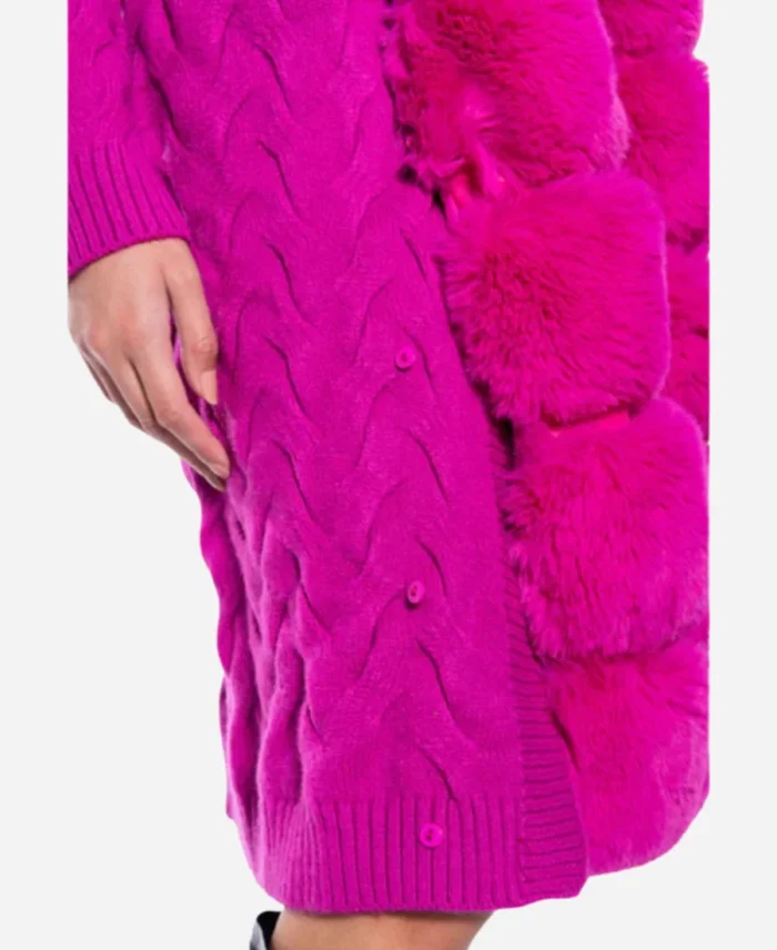 Kosha Patel Will Trent S03 Pink Fur Trim Trench Coat