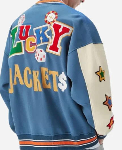 Lucky Varsity Multi-Color  Jacket For Unisex