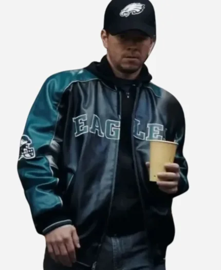 Mark Wahlberg Movie Shooter Bob Lee Swagger Eagles Leather Bomber Jacket