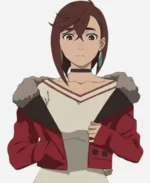 Momo Ayase Dandadan Red Jacket