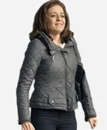 My Family S1 Vanessa Scalera Grey Quilted Jacket