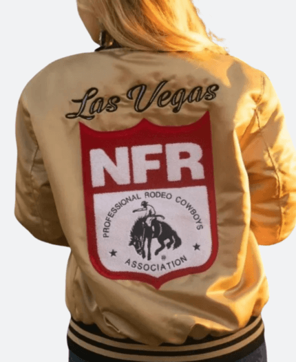 National Finals Rodeo Las Vegas NFR Golden Silk Bomber Jacket