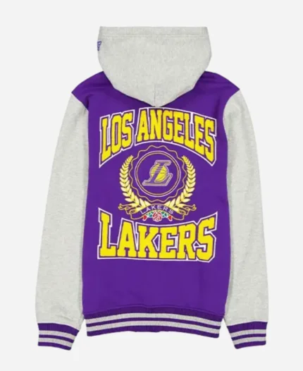 New Era Los Angeles Lakers Throwback Prep Hooded Jacket