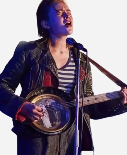 O’Dessa 2025 Sadie Sink Black Leather Jacket