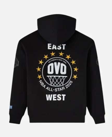 OVO x OVO NBA All-Star Black Hoodie For Unisex