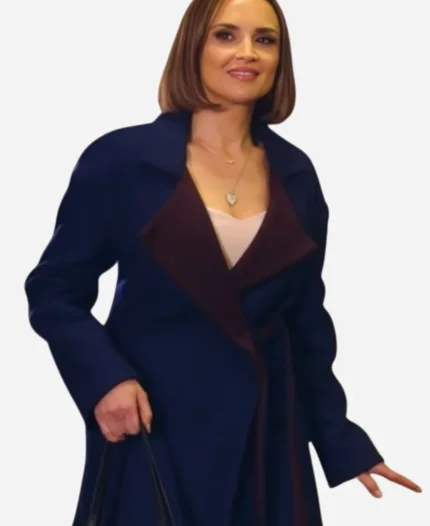 Rachael Leigh Cook Sisterhood Inc 2025 Megan Blue Coat