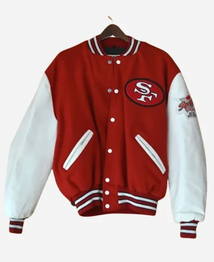 San Francisco 49ers Super Bowl Red Varsity Jacket