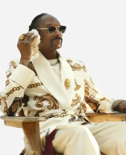 Snoop Dogg Corona Commercial Printed Wrap Belted Jacket For Sale