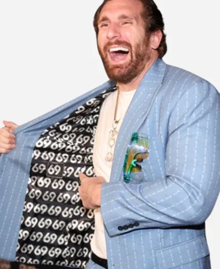 Sports Illustrated Super Bowl Party 2024 Mojo Rawley Blue Suit