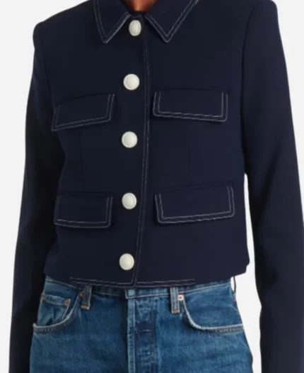 TV Show The View 2025 Joy Behar Blue Contrast Stitch Jacket