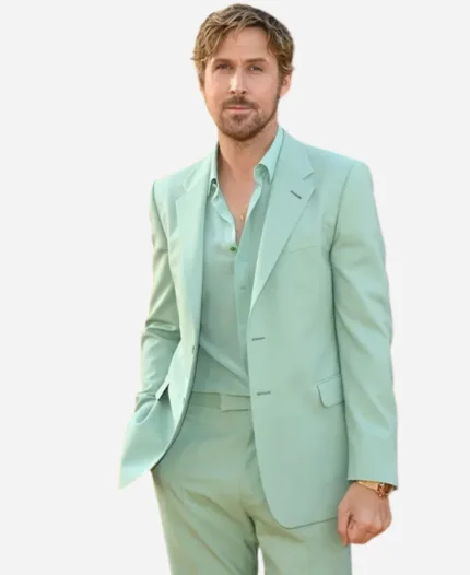 The Fall Guy LA Premiere Ryan Gosling GUCCI Mint Green Suit