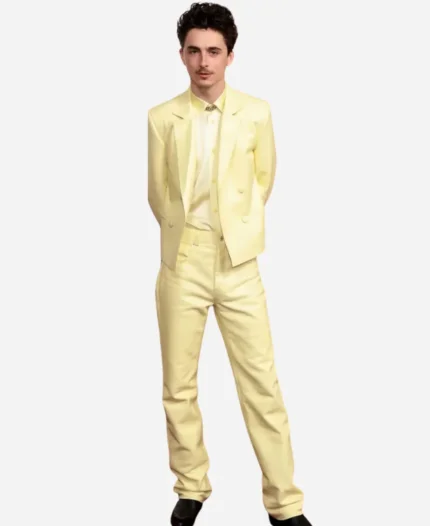 Timothée Chalamet Oskar 2025 Yellow Suit