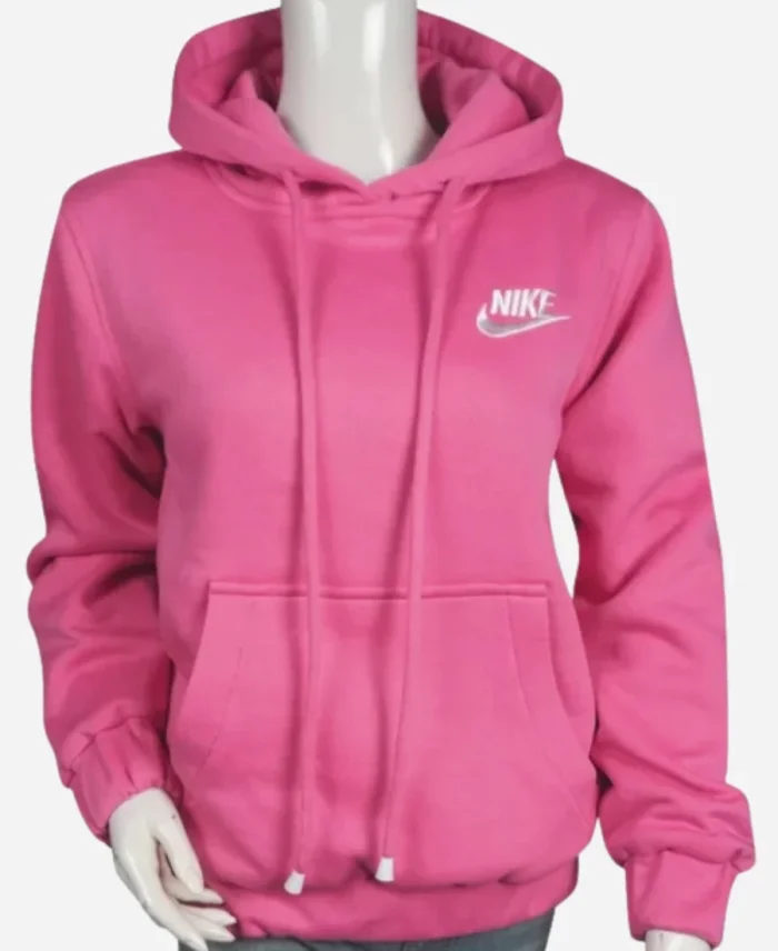 Unisex Nike Hot Pink Fleece Pullover Hoodie For Sale