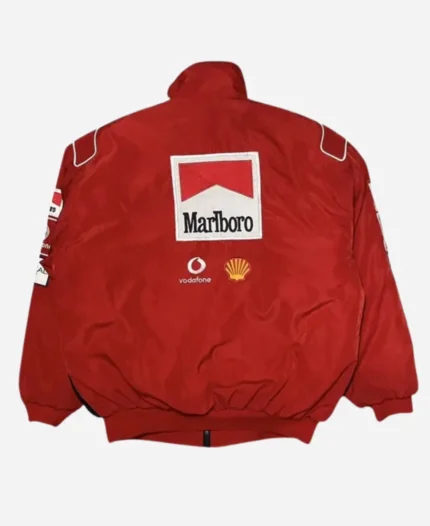 Vintage F1 Racing Marlboro Black & Red Jacket For Sale