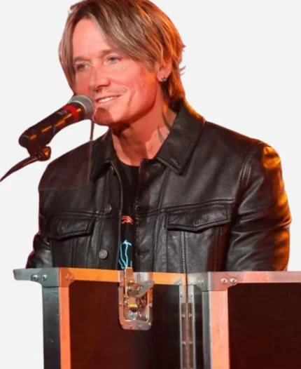 2025 CMA Touring Awards Keith Urban Black Leather Jacket