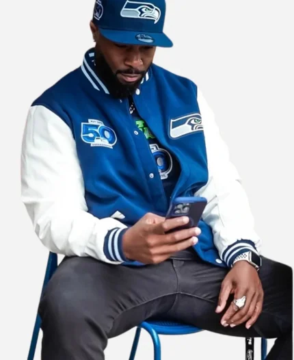 50th Season Seattle Seahawks Varsity Jacket For Sale