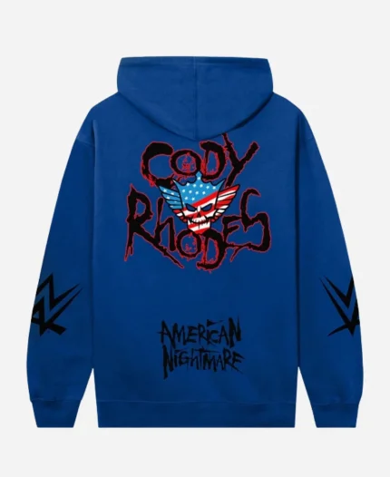 ASSC x WWE American Nightmare Blue Pullover Hoodie