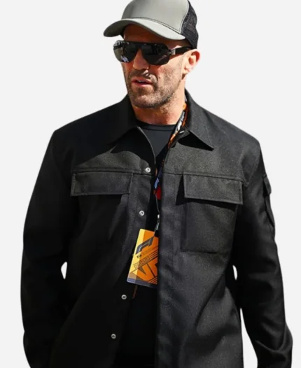 Abu Dhabi Grand Prix 2023 Jason Statham F1 Black Jacket