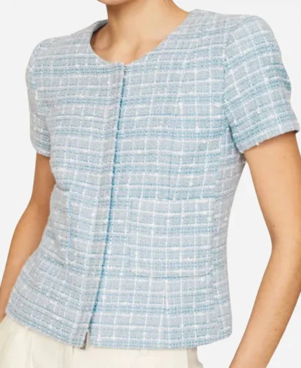 Access Daily 2025 Maria Provenzano Blue Short Sleeve Jacket