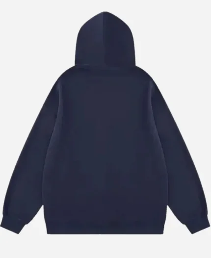 Aelfric Eden Puppy Badge Print Blue Pullover Hoodie