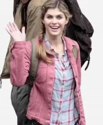 Alexandra Daddario Pink Denim Jacket