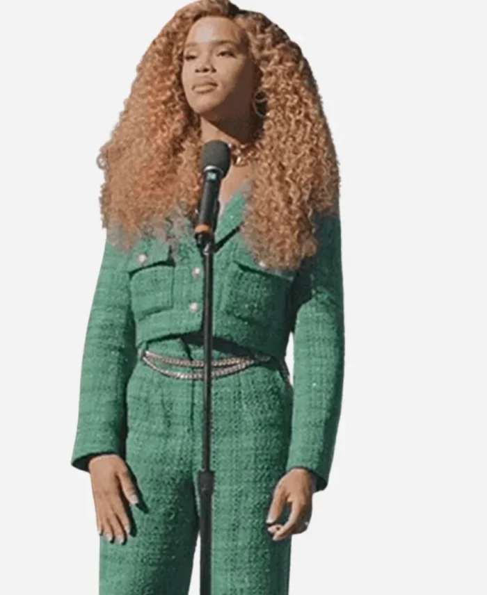 All American Homecoming S02 Rhoyle Ivy King Tweed Jacket