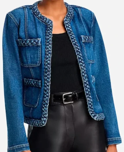 Amanda Barise American Idol 2025 Braided Trim Denim Jacket