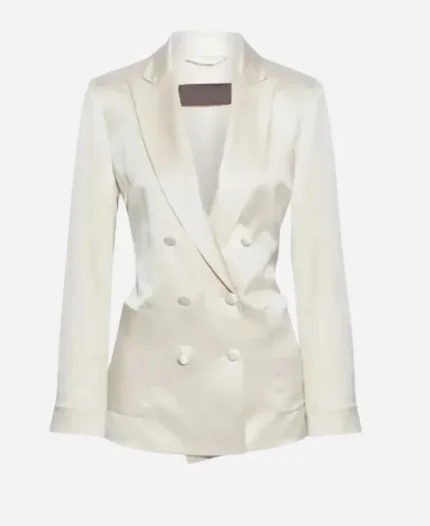 And Just Like Sarah Jessica’s Double-Breasted Silk-Satin Crepe Blazer