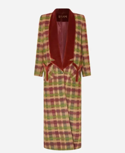 Angie Polaski Tv Series Will Trent Season 03 Erika Christensen Multicolor Checkered Trench Coat