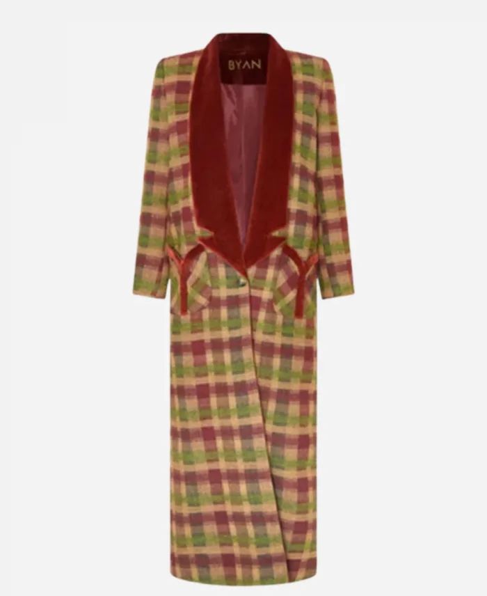 Angie Polaski Tv Series Will Trent Season 03 Erika Christensen Multicolor Checkered Trench Coat