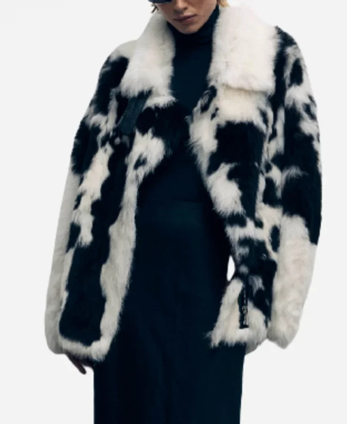 Anna Lambe North of North 2025 Cow Print Shearling Jacket