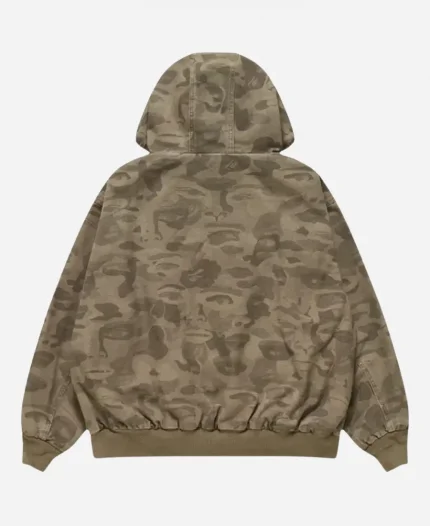 Bape x Kidsuper Solid Camo Jacquard Green and Black Jacket