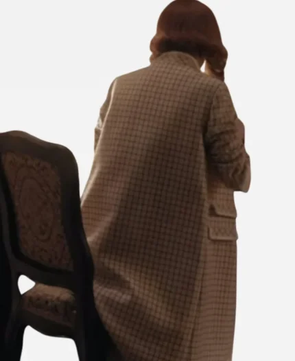 Beth Harmon Tv Series The Queen’s Gambit Anya Taylor-Joy Check Wool Coat