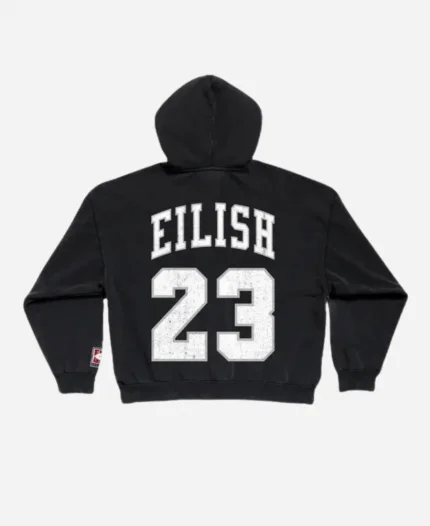 Billie 23 Printed Black Zip-Up Hoodie For Women