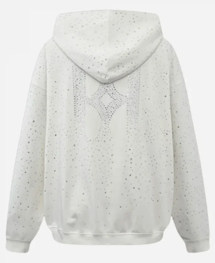 Birth of Royal Child 20K Swarovski Diamond White Pullover Hoodie For Unisex