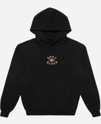 Born x Raised Black San Francisco 49ers Chrome Rocker Hoodie
