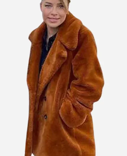 Chloe Decker Tv Series Lucifer Season 05  Part 2 Lauren German Brown Fur Coat