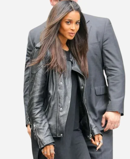 Ciara Black Motorcycle Biker Jacket