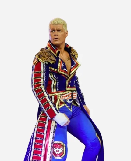 Cody Rhodes Military Leather Coat