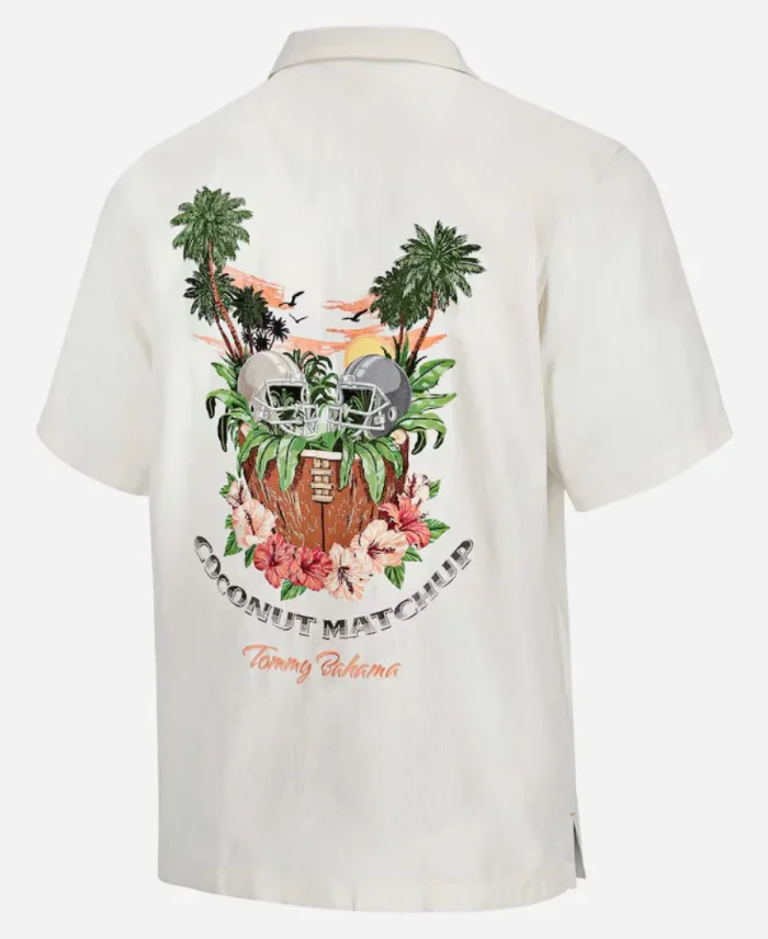 Dallas Cowboys Tommy Bahama Coconut Matchup Camp Throwback Button-Up Shirt